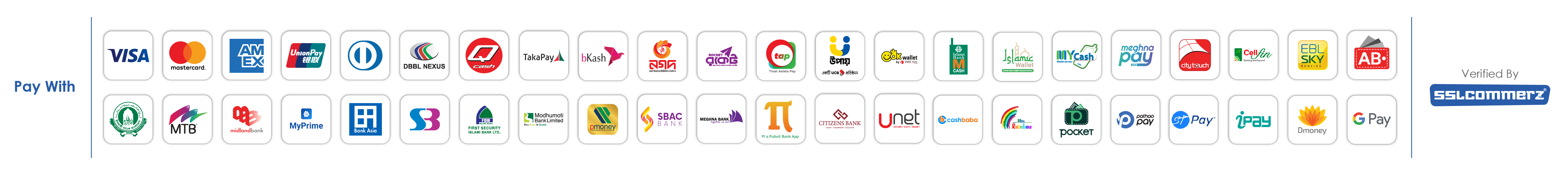 SSLCommerz Payment Methods